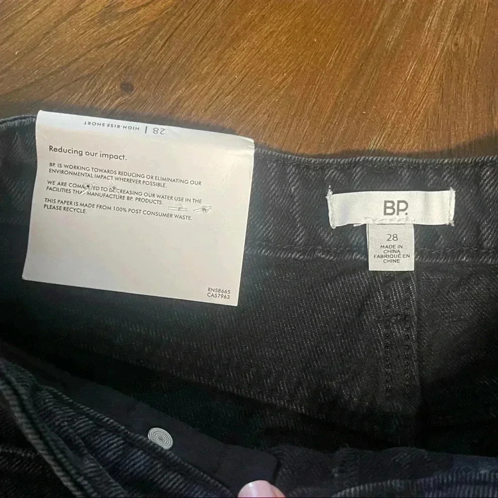 Black Distressed Denim Shorts BP by Nordstrom - Picture 3 of 4